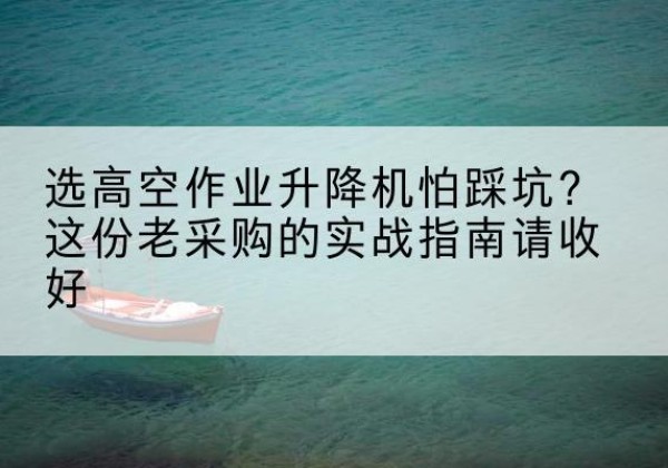 修武高空作业升降机厂家推荐-选高空作业升降机怕踩坑？这份老采购的实战指南请收好